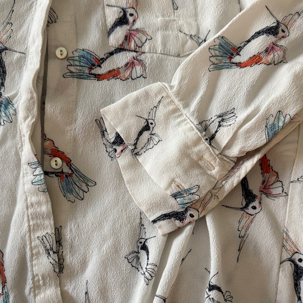 Zara  Hummingbird Pattern Blouse - Picture 3 of 5
